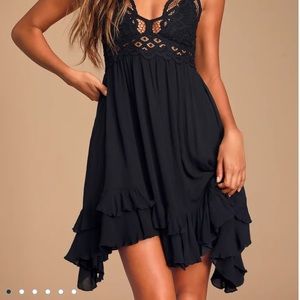 Free people Navy slip dress